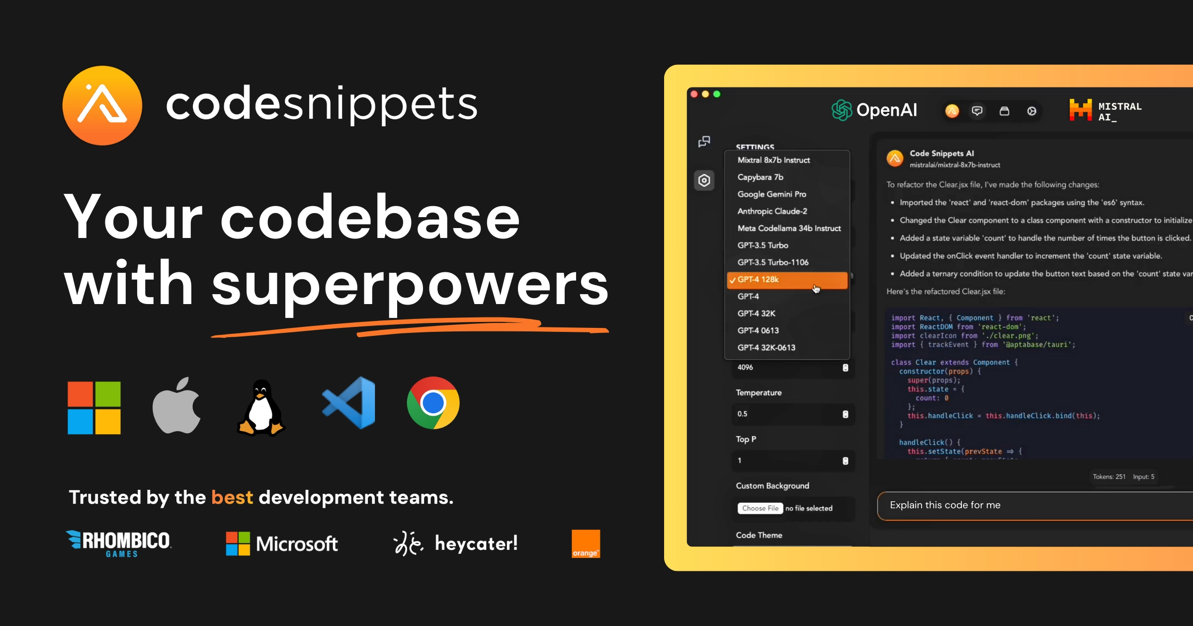 Open Graph image example by Code Snippets AI