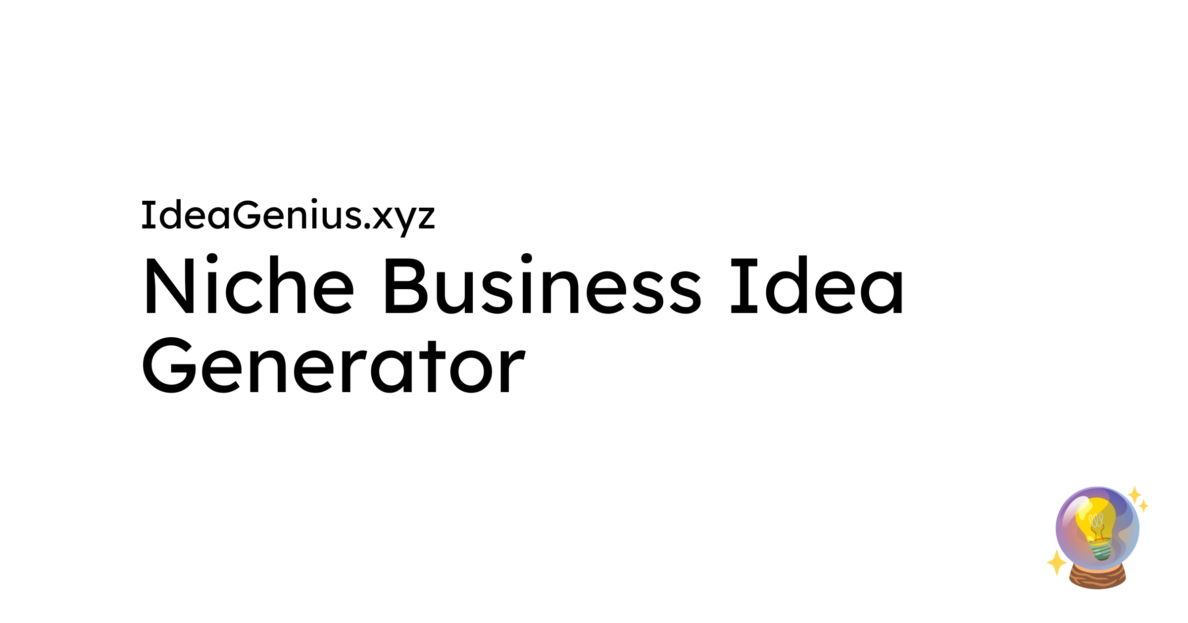 Open Graph image example by Niche Business Idea