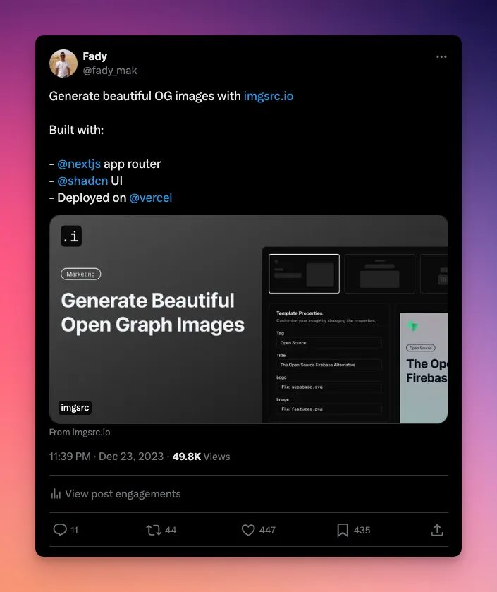 imgsrc: drive engagement on social posts