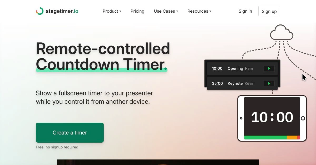 Open Graph image example by Stagetimer
