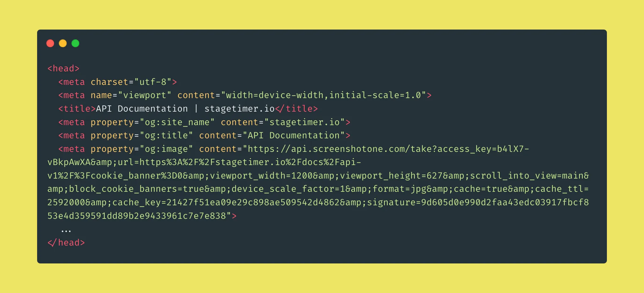 Stagetimer code example