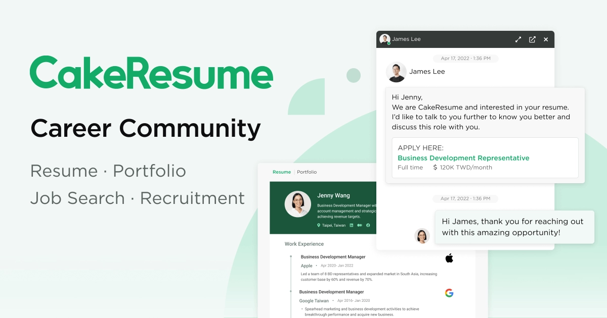 Open Graph image example by CakeResume